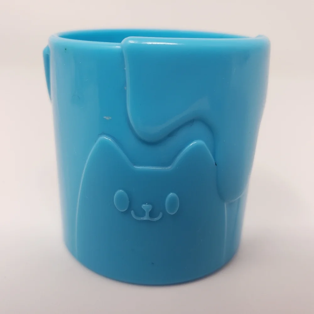 Kitty Kitten Cat Bucket Blue Small Toy